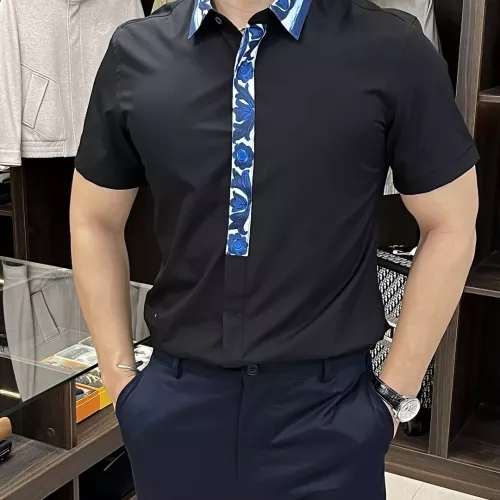 Wholesale Armani Shirts Short Sleeved For Men #1359447 $85.00 USD, Wholesale Quality Replica Armani Shirts