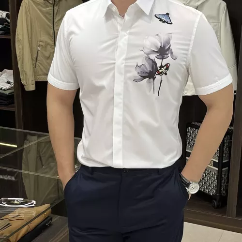 Wholesale Armani Shirts Short Sleeved For Men #1359455 $85.00 USD, Wholesale Quality Replica Armani Shirts
