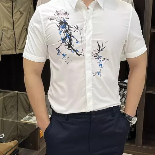 Wholesale Armani Shirts Short Sleeved For Men #1359466 $82.00 USD, Wholesale Quality Replica Armani Shirts