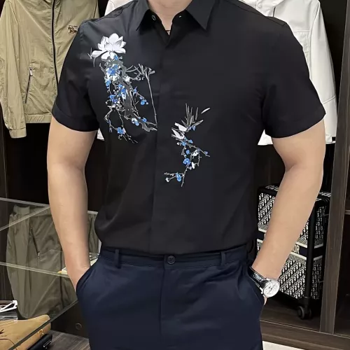 Wholesale Armani Shirts Short Sleeved For Men #1359468 $82.00 USD, Wholesale Quality Replica Armani Shirts