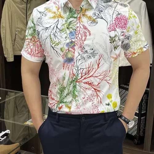 Wholesale Armani Shirts Short Sleeved For Men #1359472 $85.00 USD, Wholesale Quality Replica Armani Shirts