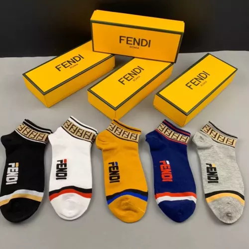 Wholesale Fendi Socks For Men #1360082 $25.00 USD, Wholesale Quality Replica Fendi Socks