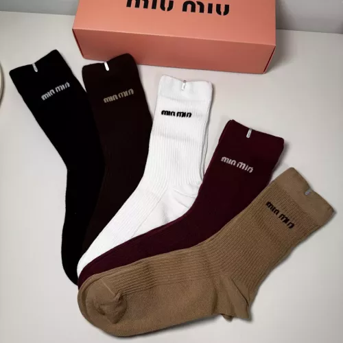 Wholesale MIU MIU Socks For Women #1360133 $29.00 USD, Wholesale Quality Replica MIU MIU Socks