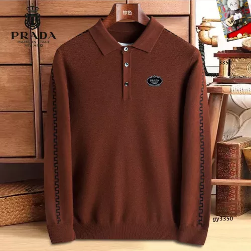 Wholesale Prada Sweaters Long Sleeved For Men #1360725 $48.00 USD, Wholesale Quality Replica Prada Sweaters