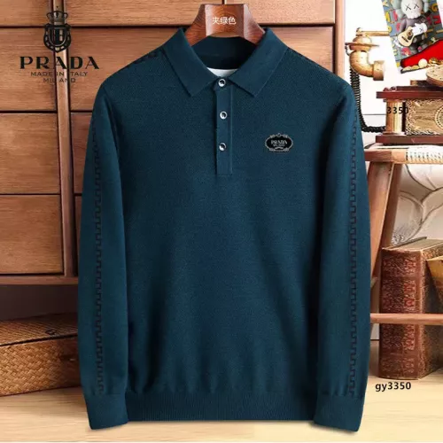 Wholesale Prada Sweaters Long Sleeved For Men #1360728 $48.00 USD, Wholesale Quality Replica Prada Sweaters