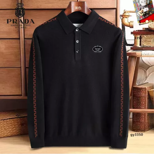 Wholesale Prada Sweaters Long Sleeved For Men #1360729 $48.00 USD, Wholesale Quality Replica Prada Sweaters