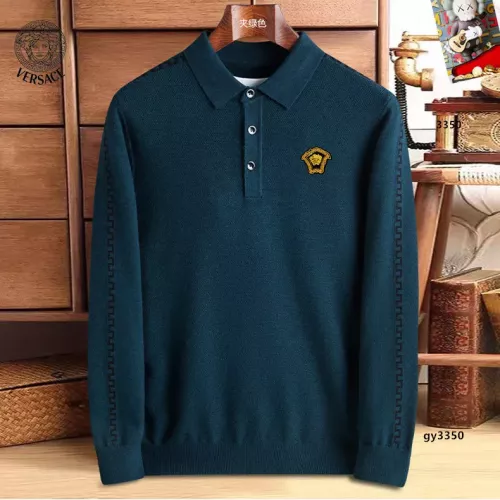 Wholesale Versace Sweaters Long Sleeved For Men #1360749 $48.00 USD, Wholesale Quality Replica Versace Sweaters