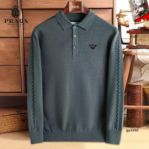 Wholesale Prada Sweaters Long Sleeved For Men #1360759 $48.00 USD, Wholesale Quality Replica Prada Sweaters