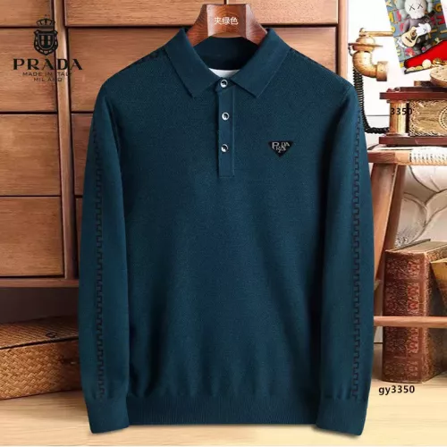 Wholesale Prada Sweaters Long Sleeved For Men #1360761 $48.00 USD, Wholesale Quality Replica Prada Sweaters