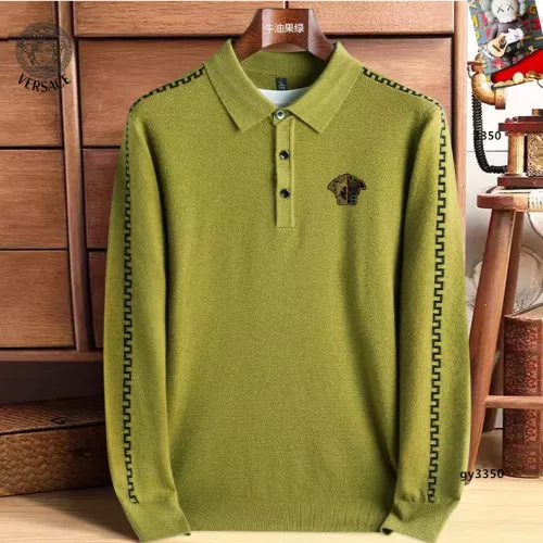 Wholesale Versace Sweaters Long Sleeved For Men #1360772 $48.00 USD, Wholesale Quality Replica Versace Sweaters