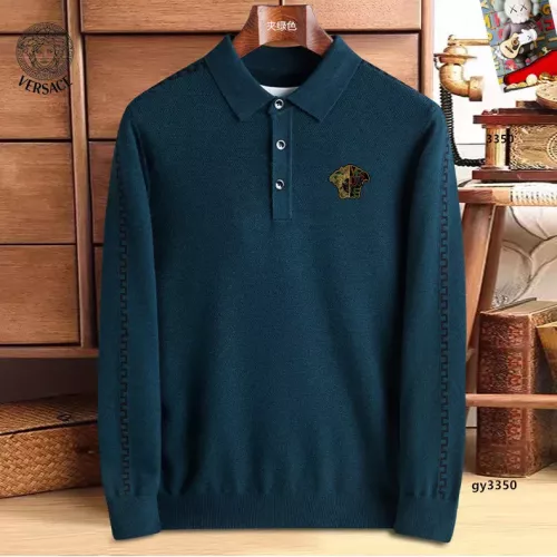 Wholesale Versace Sweaters Long Sleeved For Men #1360776 $48.00 USD, Wholesale Quality Replica Versace Sweaters