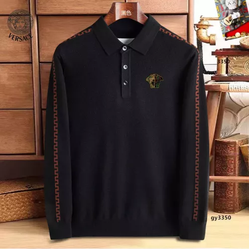 Wholesale Versace Sweaters Long Sleeved For Men #1360777 $48.00 USD, Wholesale Quality Replica Versace Sweaters