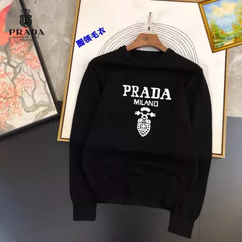 Wholesale Prada Sweaters Long Sleeved For Men #1360790 $42.00 USD, Wholesale Quality Replica Prada Sweaters