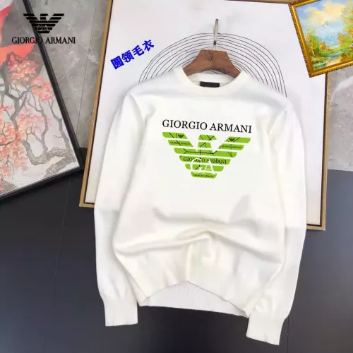 Wholesale Armani Sweaters Long Sleeved For Men #1360837 $42.00 USD, Wholesale Quality Replica Armani Sweaters