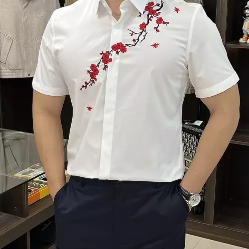 Wholesale Armani Shirts Short Sleeved For Men #1361375 $88.00 USD, Wholesale Quality Replica Armani Shirts