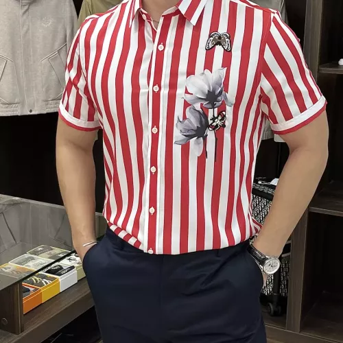 Wholesale Dolce &amp; Gabbana D&amp;G Shirts Short Sleeved For Men #1361377 $88.00 USD, Wholesale Quality Replica Dolce &amp; Gabbana D&amp;G Shirts