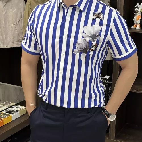 Wholesale Dolce &amp; Gabbana D&amp;G Shirts Short Sleeved For Men #1361378 $88.00 USD, Wholesale Quality Replica Dolce &amp; Gabbana D&amp;G Shirts