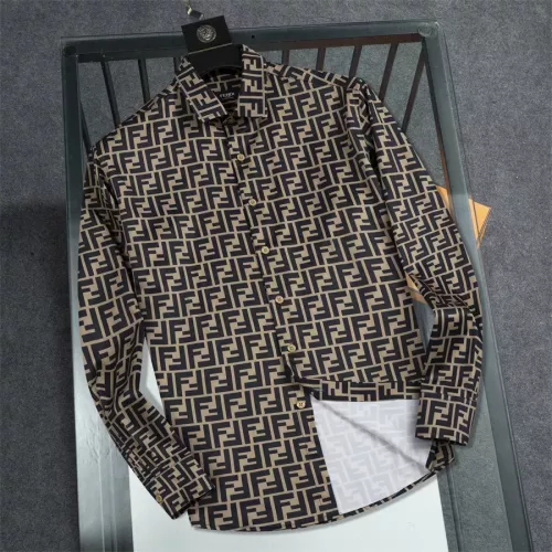 Wholesale Fendi Shirts Long Sleeved For Men #1361600 $40.00 USD, Wholesale Quality Replica Fendi Shirts