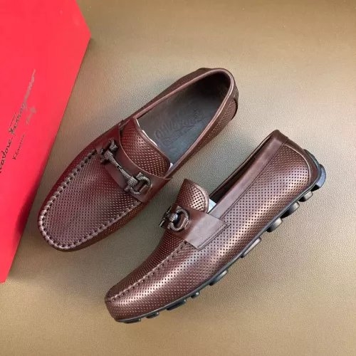 Wholesale Salvatore Ferragamo Leather Shoes For Men #1361609 $88.00 USD, Wholesale Quality Replica Salvatore Ferragamo Leather Shoes