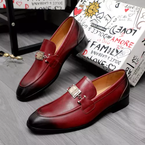 Wholesale Dolce &amp; Gabbana D&amp;G Leather Shoes For Men #1361745 $96.00 USD, Wholesale Quality Replica Dolce &amp; Gabbana D&amp;G Leather Shoes