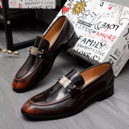 Wholesale Dolce &amp; Gabbana D&amp;G Leather Shoes For Men #1361747 $96.00 USD, Wholesale Quality Replica Dolce &amp; Gabbana D&amp;G Leather Shoes