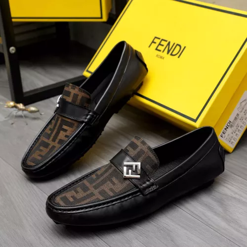 Wholesale Fendi Leather Shoes For Men #1361758 $80.00 USD, Wholesale Quality Replica Fendi Leather Shoes