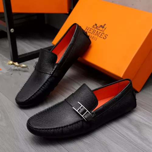 Wholesale Hermes Leather Shoes For Men #1361759 $80.00 USD, Wholesale Quality Replica Hermes Leather Shoes
