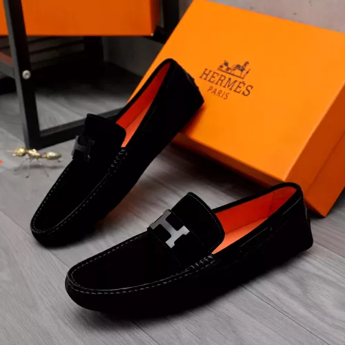Wholesale Hermes Leather Shoes For Men #1361858 $76.00 USD, Wholesale Quality Replica Hermes Leather Shoes