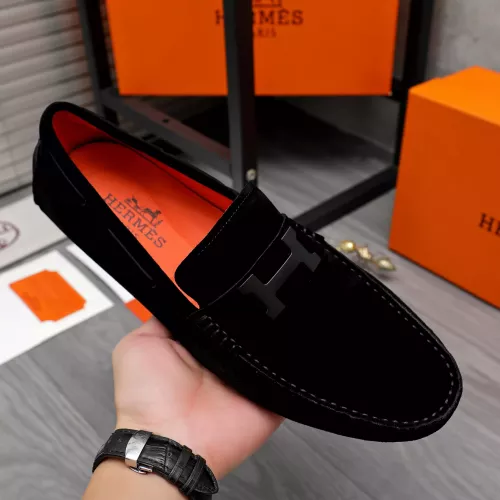 Replica Hermes Leather Shoes For Men #1361858 $76.00 USD for Wholesale