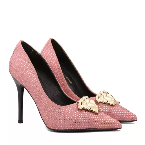 Wholesale Versace High-Heeled Shoes For Women #1363351 $82.00 USD, Wholesale Quality Replica Versace High-Heeled Shoes