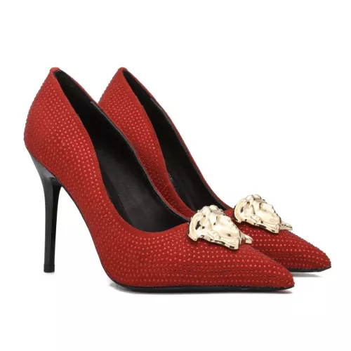 Wholesale Versace High-Heeled Shoes For Women #1363352 $82.00 USD, Wholesale Quality Replica Versace High-Heeled Shoes