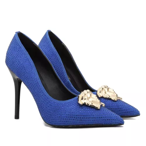 Wholesale Versace High-Heeled Shoes For Women #1363353 $82.00 USD, Wholesale Quality Replica Versace High-Heeled Shoes