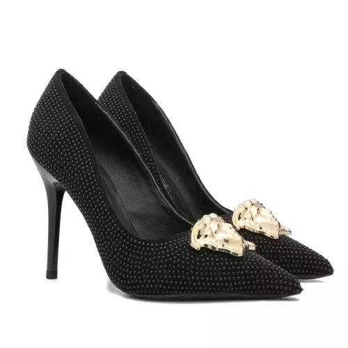 Wholesale Versace High-Heeled Shoes For Women #1363355 $82.00 USD, Wholesale Quality Replica Versace High-Heeled Shoes
