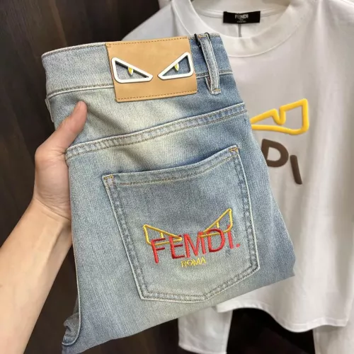 Wholesale Fendi Jeans For Men #1364090 $88.00 USD, Wholesale Quality Replica Fendi Jeans