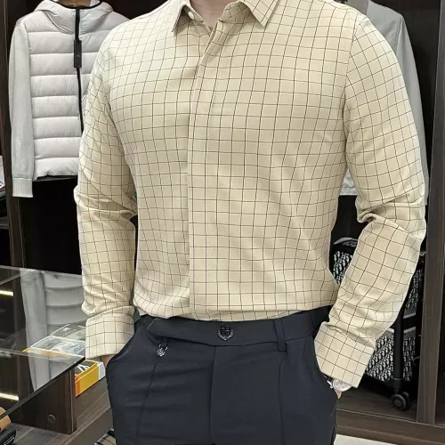 Wholesale Armani Shirts Long Sleeved For Men #1364101 $88.00 USD, Wholesale Quality Replica Armani Shirts