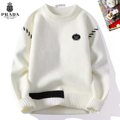 Wholesale Prada Sweaters Long Sleeved For Men #1364552 $48.00 USD, Wholesale Quality Replica Prada Sweaters