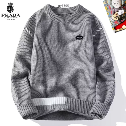 Wholesale Prada Sweaters Long Sleeved For Men #1364553 $48.00 USD, Wholesale Quality Replica Prada Sweaters