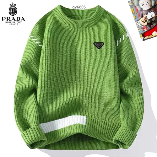 Wholesale Prada Sweaters Long Sleeved For Men #1364559 $48.00 USD, Wholesale Quality Replica Prada Sweaters