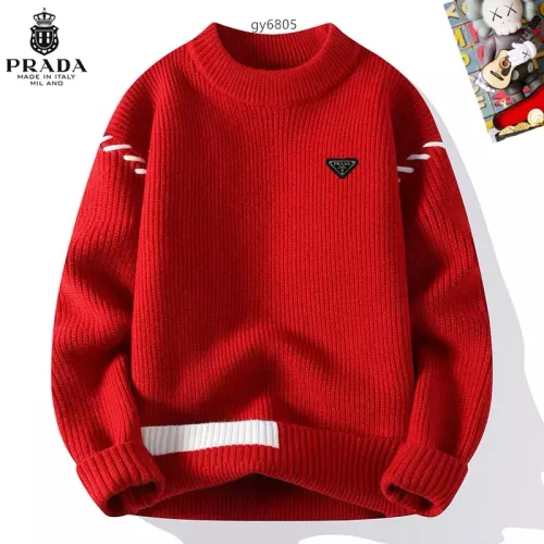 Wholesale Prada Sweaters Long Sleeved For Men #1364560 $48.00 USD, Wholesale Quality Replica Prada Sweaters