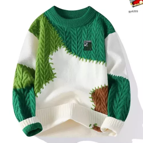 Wholesale LOEWE Sweaters Long Sleeved For Men #1364602 $48.00 USD, Wholesale Quality Replica LOEWE Sweaters