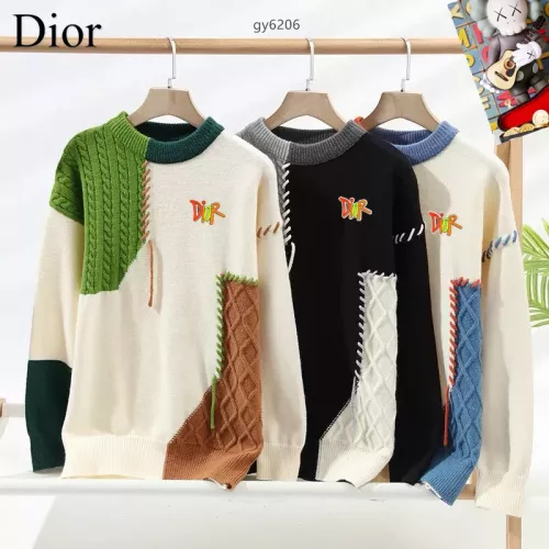 Replica Christian Dior Sweaters Long Sleeved For Men #1364618 $48.00 USD for Wholesale