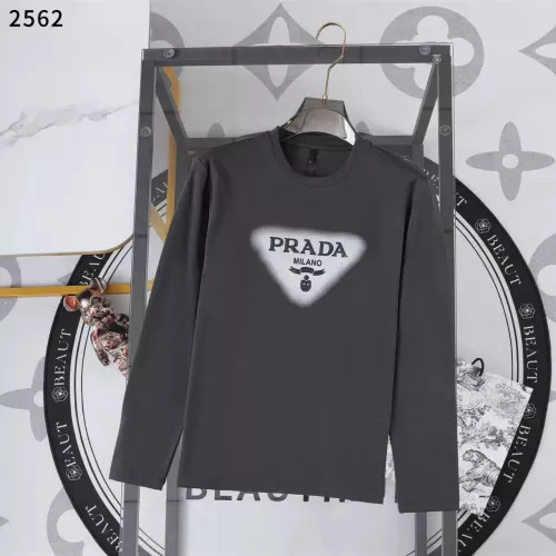 Wholesale Prada T-Shirts Long Sleeved For Men #1364819 $38.00 USD, Wholesale Quality Replica Prada T-Shirts