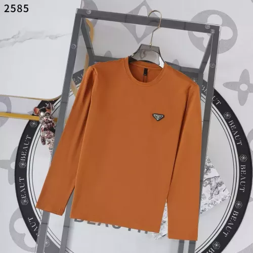 Wholesale Prada T-Shirts Long Sleeved For Men #1364865 $38.00 USD, Wholesale Quality Replica Prada T-Shirts