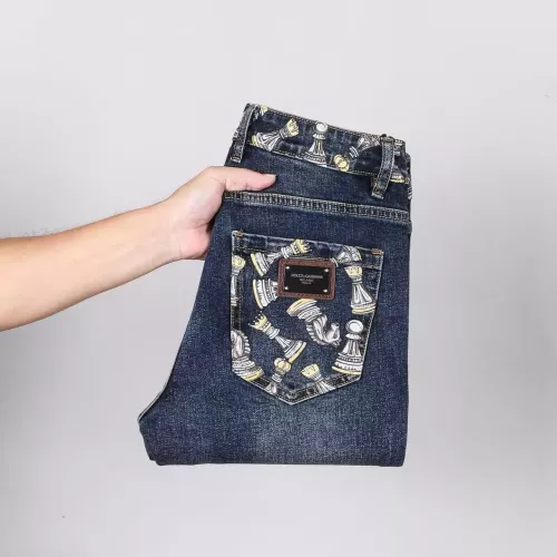 Wholesale Dolce &amp; Gabbana D&amp;G Jeans For Men #1365014 $48.00 USD, Wholesale Quality Replica Dolce &amp; Gabbana D&amp;G Jeans