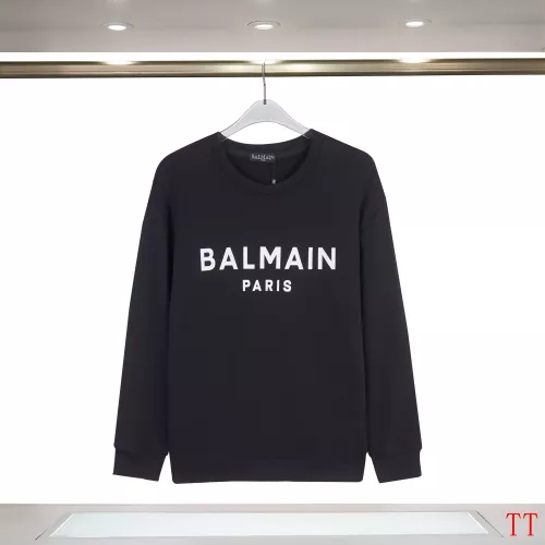 Wholesale Balmain Hoodies Long Sleeved For Men #1365082 $39.00 USD, Wholesale Quality Replica Balmain Hoodies