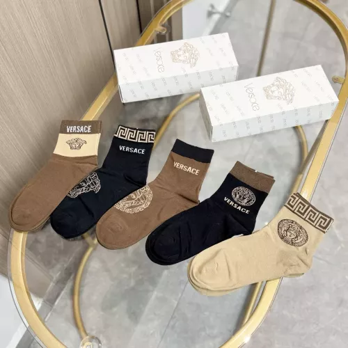 Wholesale Versace Socks For Men #1365592 $25.00 USD, Wholesale Quality Replica Versace Socks