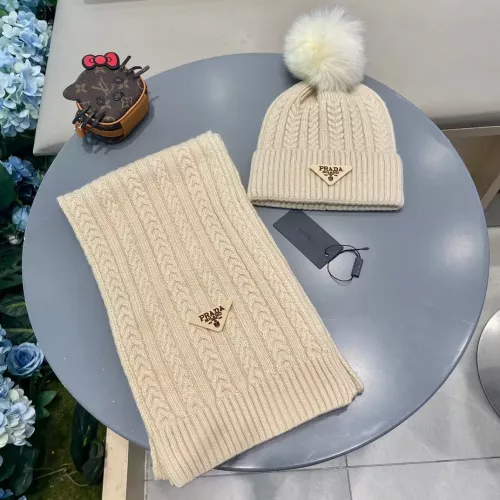 Wholesale Prada Hat and Scarf Set #1366510 $64.00 USD, Wholesale Quality Replica Prada Hat and Scarf and Glove Set