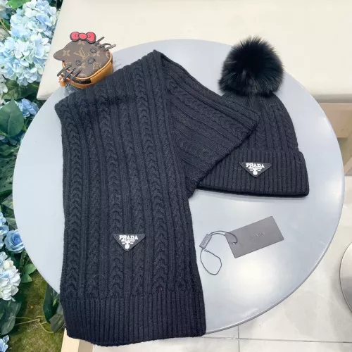 Wholesale Prada Hat and Scarf Set #1366511 $64.00 USD, Wholesale Quality Replica Prada Hat and Scarf and Glove Set