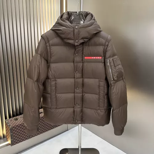 Wholesale Prada Down Feather Coat Long Sleeved For Men #1366648 $225.00 USD, Wholesale Quality Replica Prada Down Feather Coat
