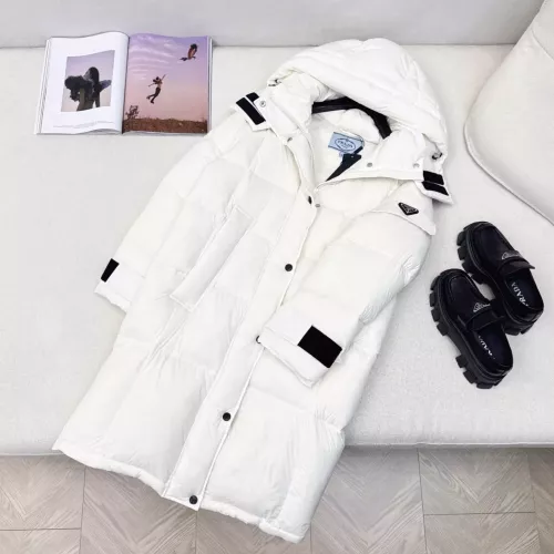 Wholesale Prada Down Feather Coat Long Sleeved For Women #1366765 $257.85 USD, Wholesale Quality Replica Prada Down Feather Coat